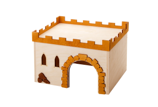 Domek dřevěný hrad pro morčata 