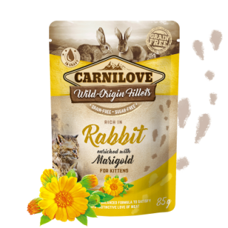 Carnilove Cat Pouch Kitten Rabbit & Marigold 85g