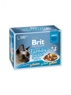 Brit Premium Cat D Fillets in Gravy Family Plate 1020g 