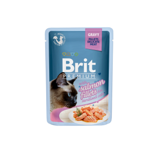 Brit Premium Cat D Fillets in Gravy for Sterilised 85g 