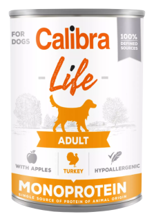 Calibra Dog Life  konz.Adult Turkey with apples 400g